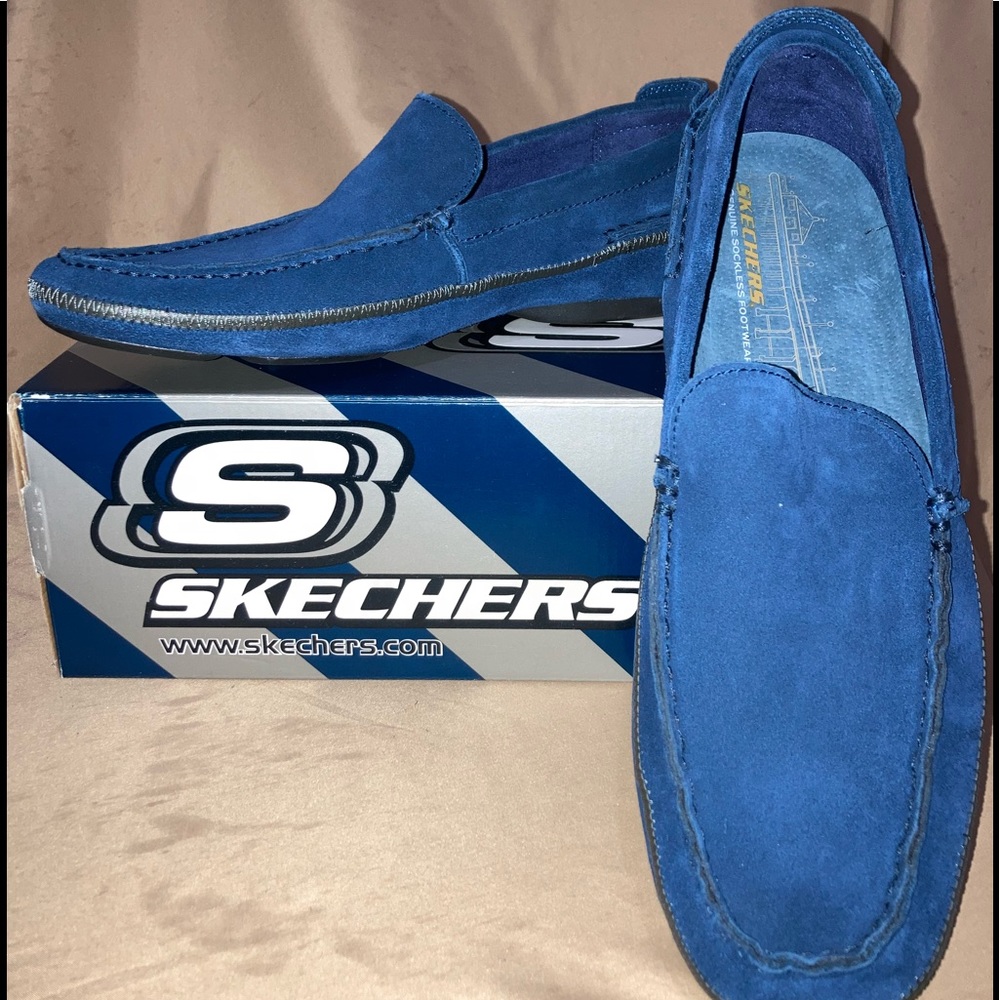 New Mens Pier Side Slip on Navy Suede Loafers Size 11.5
